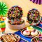 100 Pcs Mexican Paper Plates 7 Inch Disposable Fiesta Cake Dessert Plates Cinco De Mayo Party Decorations for Taco Tuesday Birthday Party Supplies(Fiesta Style)